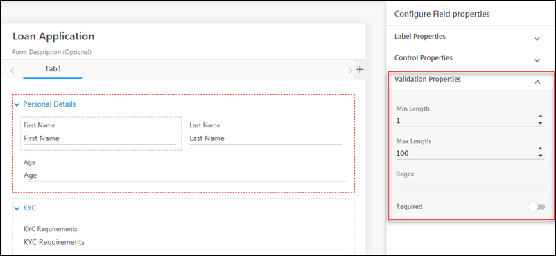 field validation configs