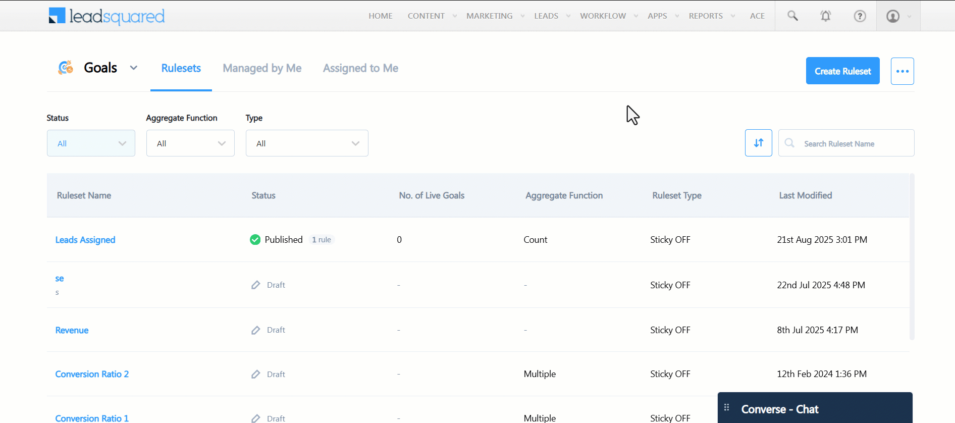 navigate to ace notification settings
