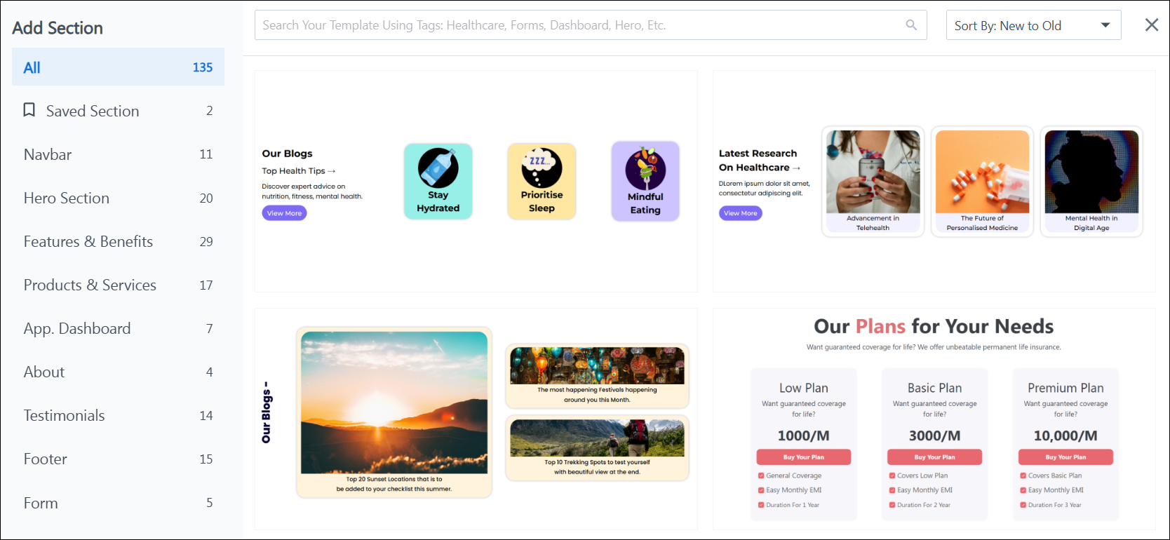 revamped add section