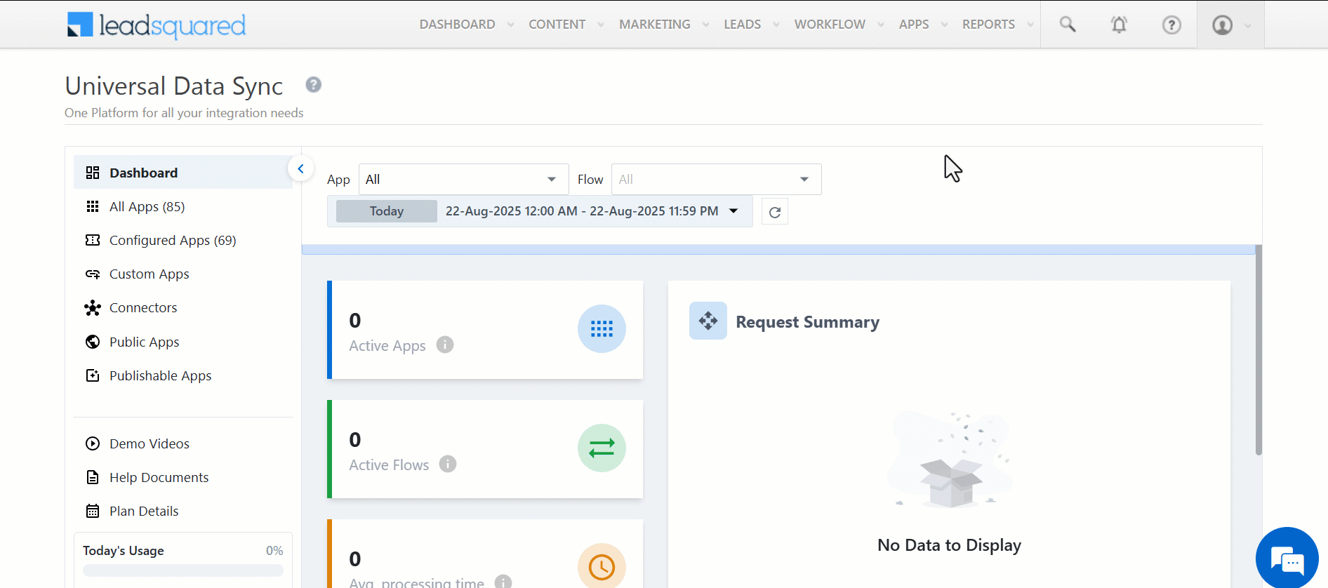 uds dashboard date app flow filters