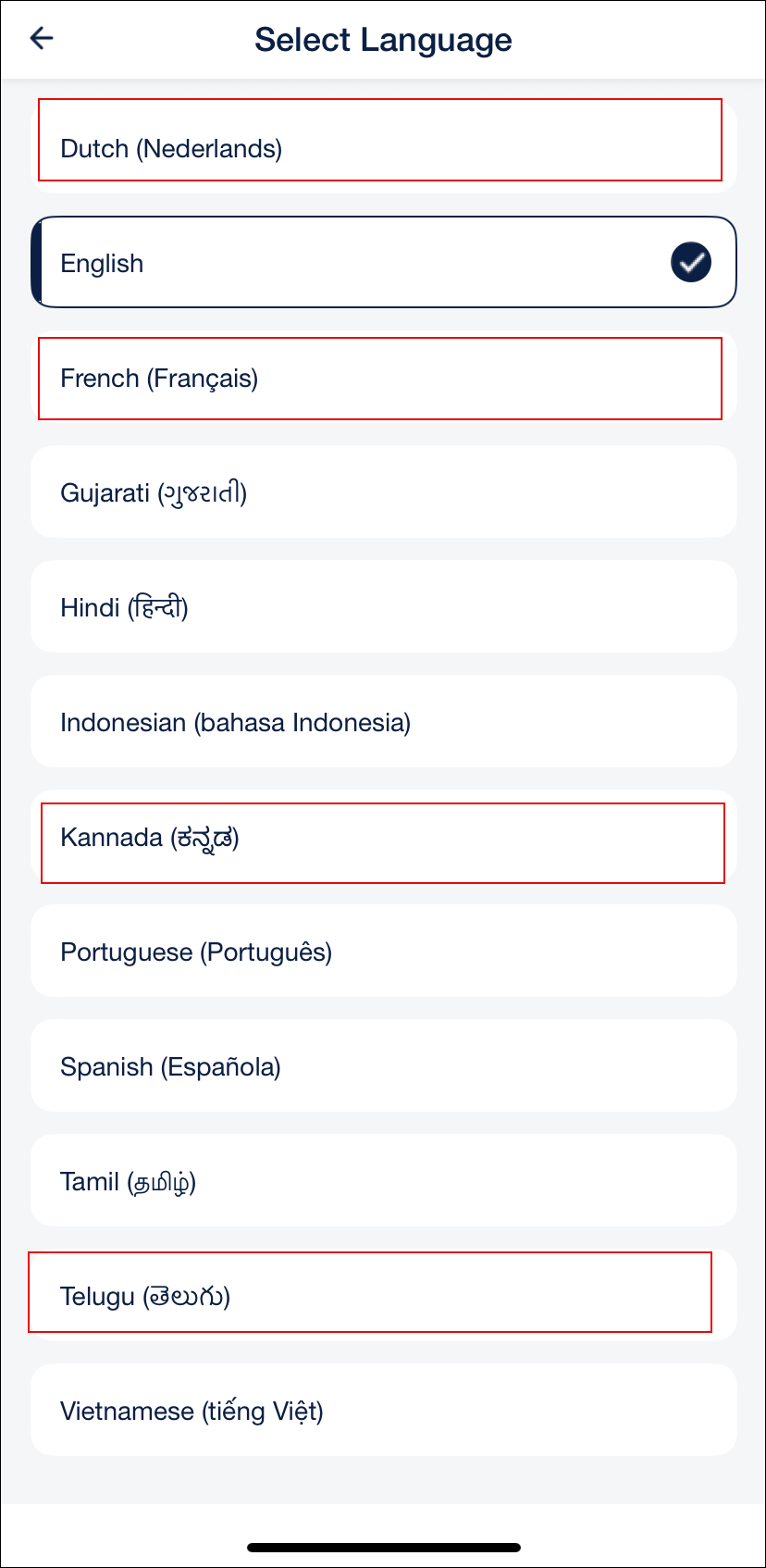 Leadsquared - Mobile App Languages