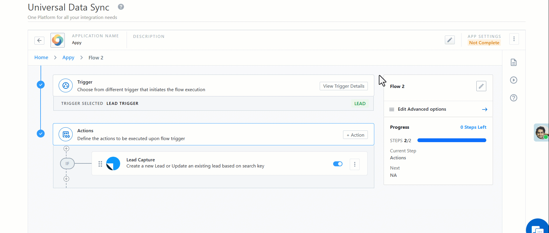 navigate to create custom actions