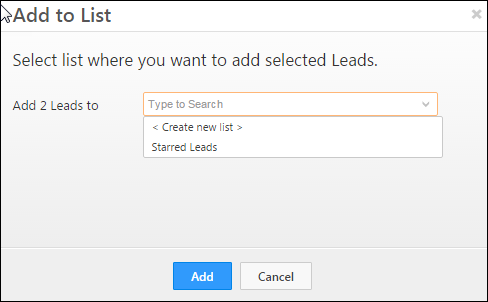LeadSquared's Leads in a List