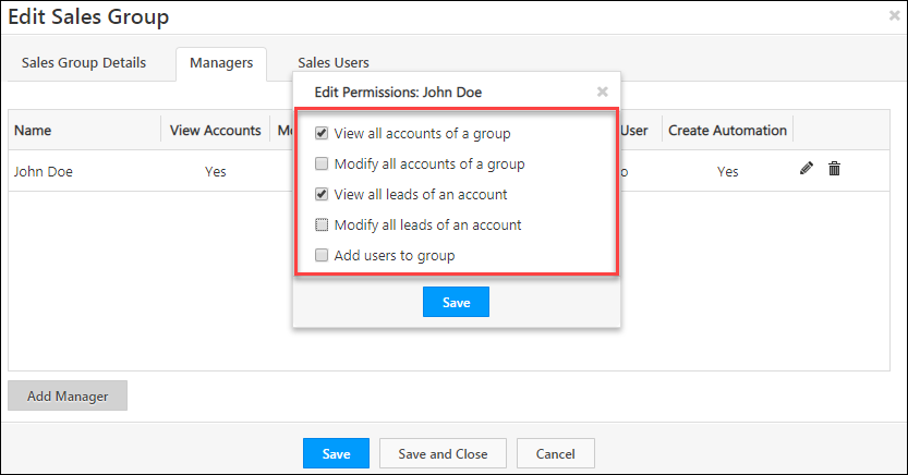 group manager permissions