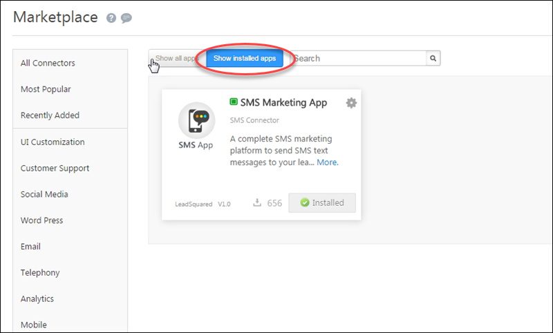 LeadSquared's SMS Marketing App