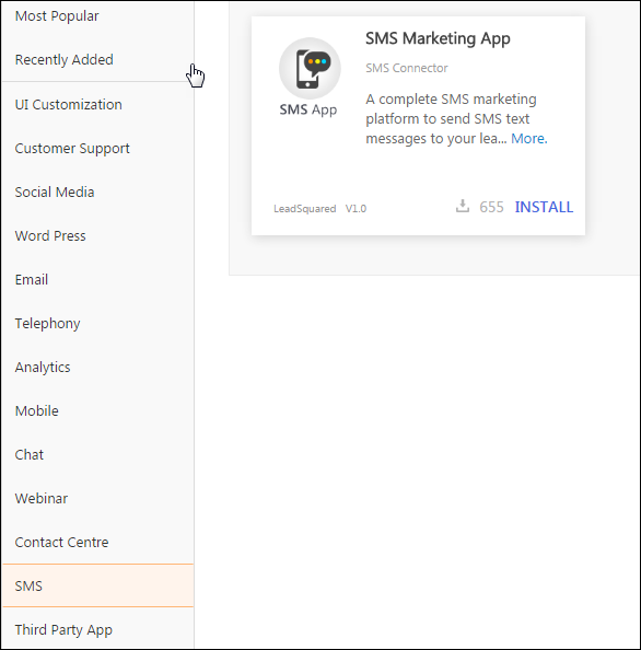 LeadSquared's SMS Marketing App