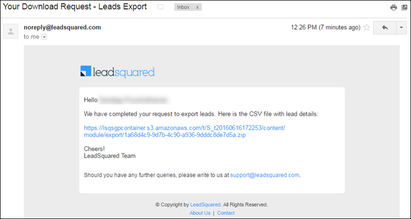 Export Leads from LeadSquared