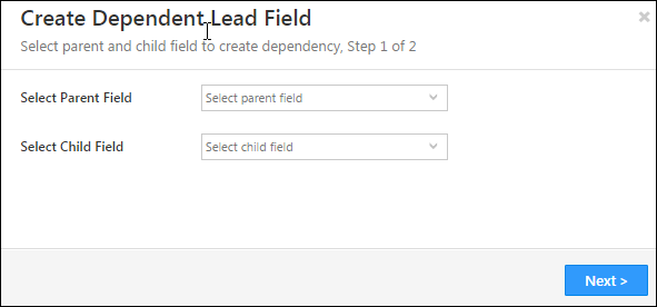 LeadSquared Dependent Lead Fields
