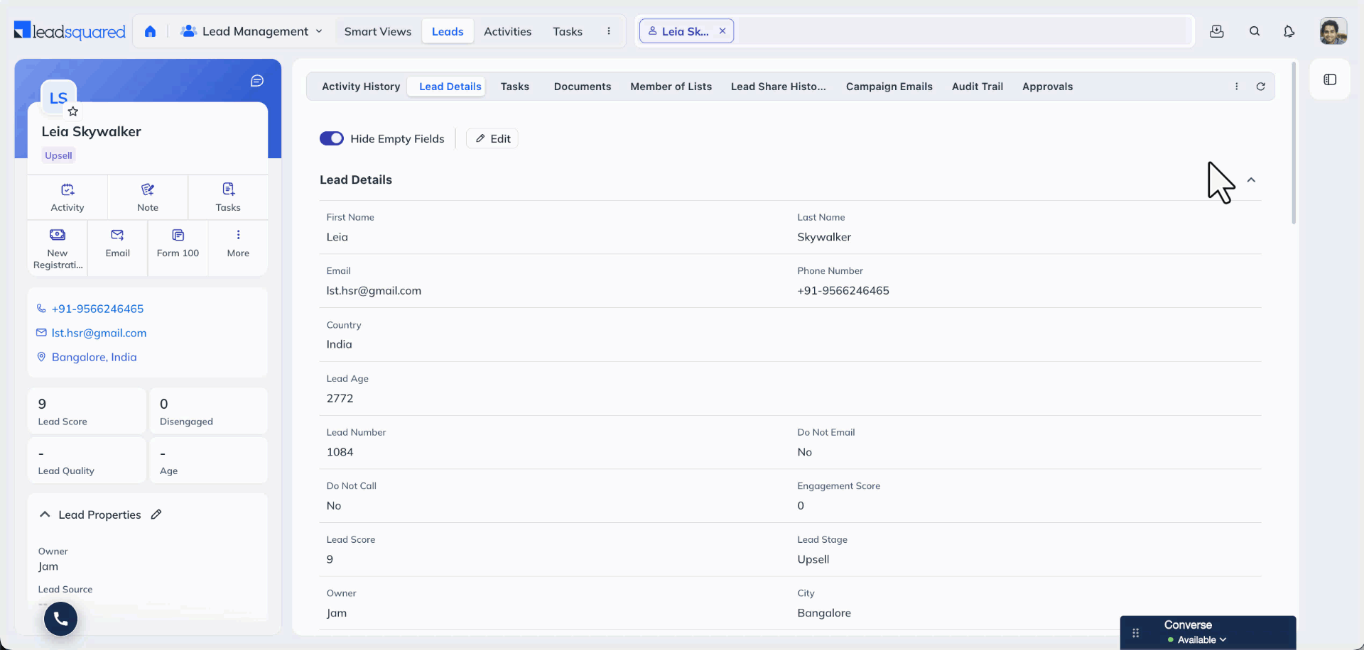 Add custom activity tab
