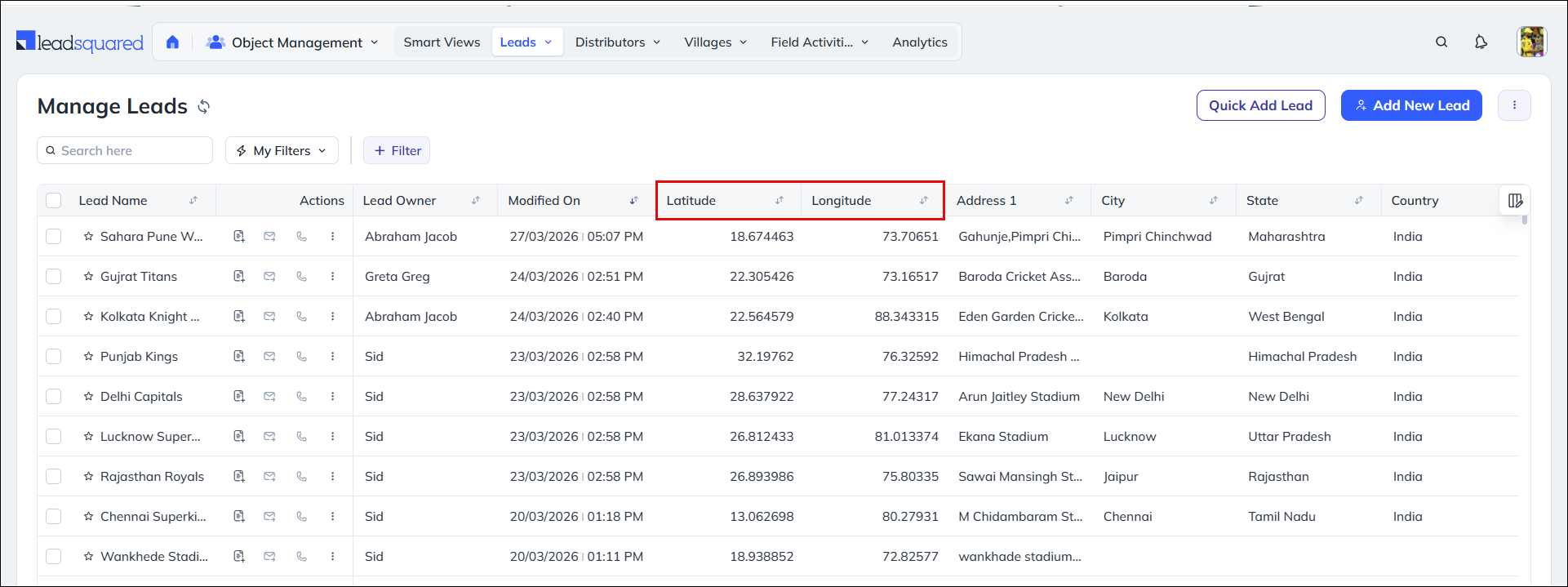Leadsquared - Lead Location Updater