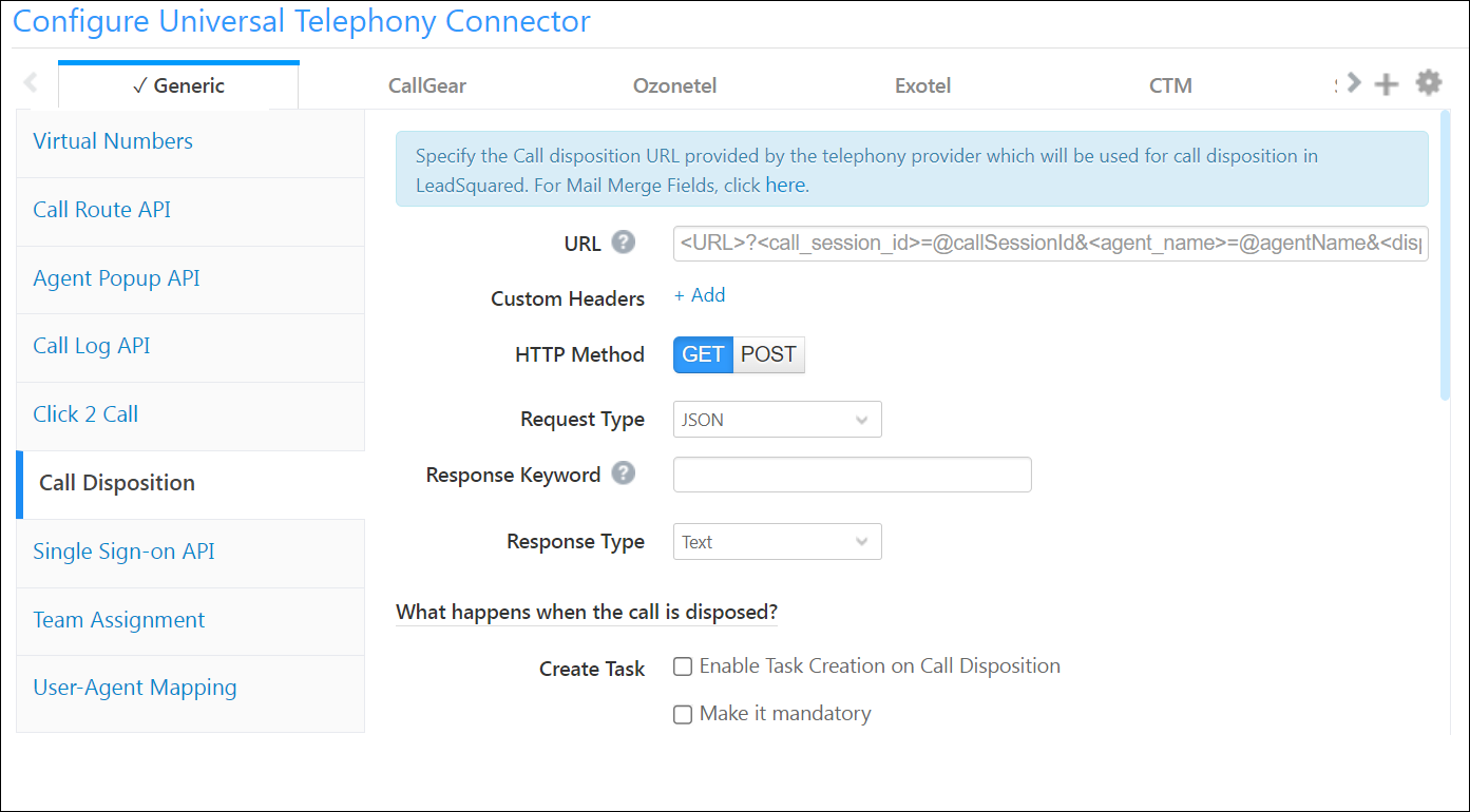 call disposition utc