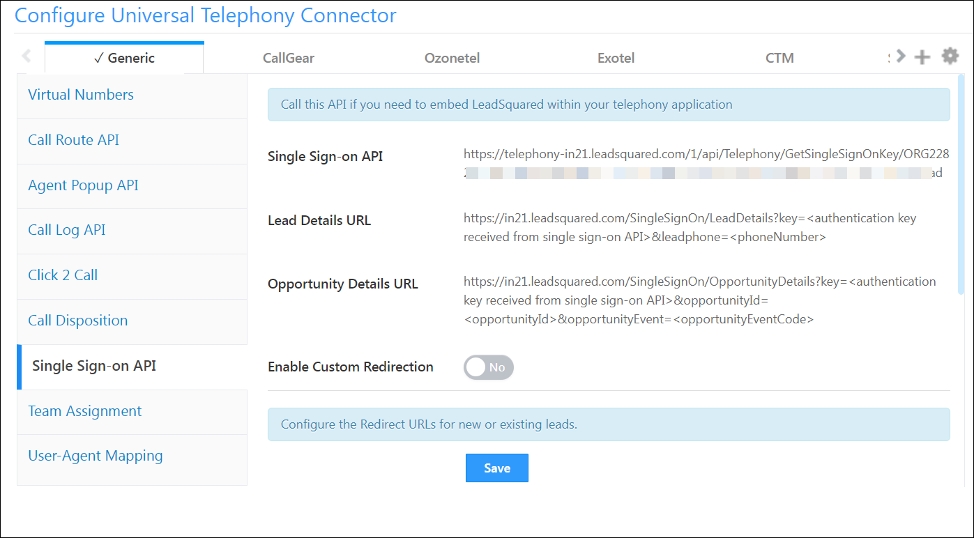 single sign on api utc