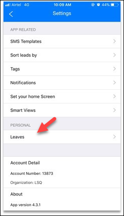 leave settings
