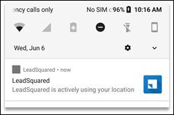 location sticky notification
