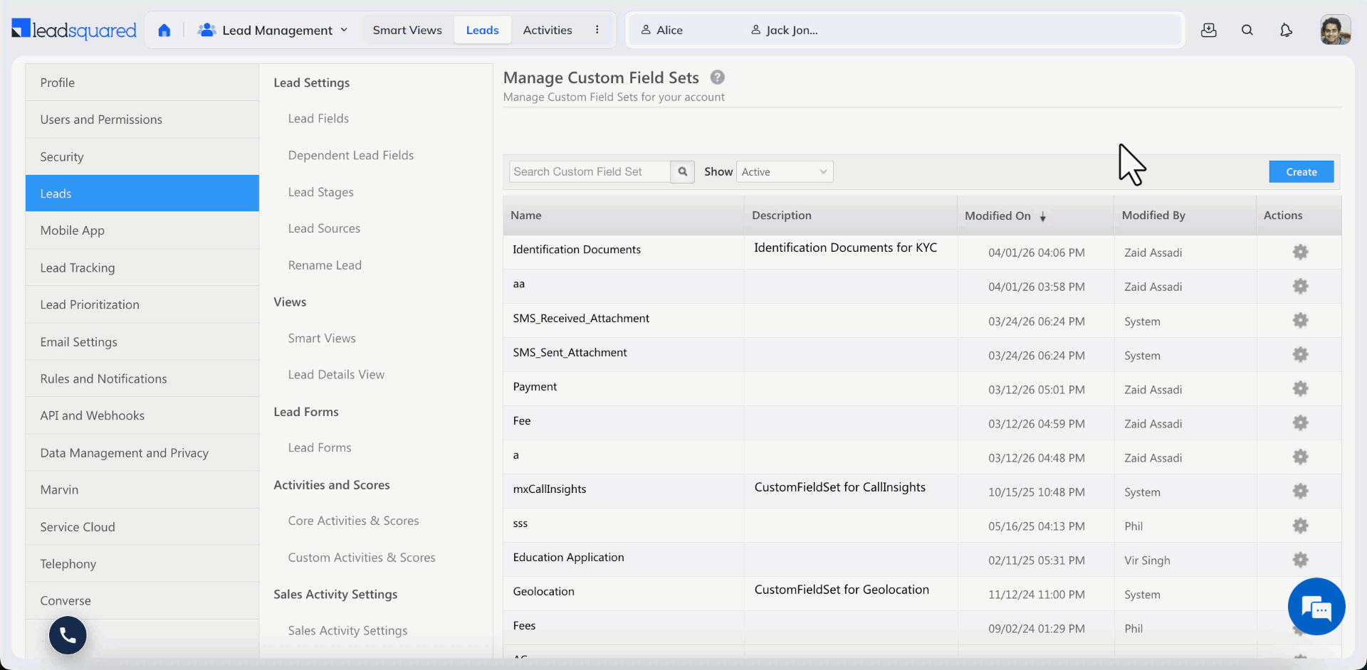 enable or disable cfs