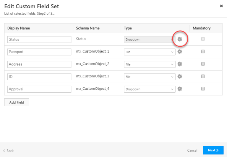 Adding Custom Field Sets to Activities - Help & Support