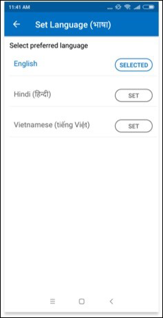available languages android