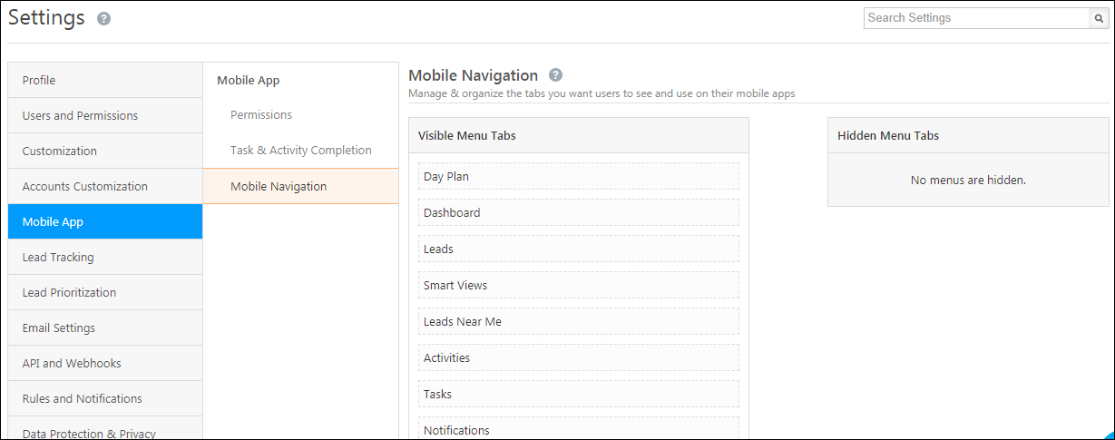 mobile app navigation