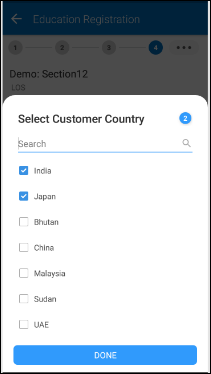 multi-select dropdowns on android