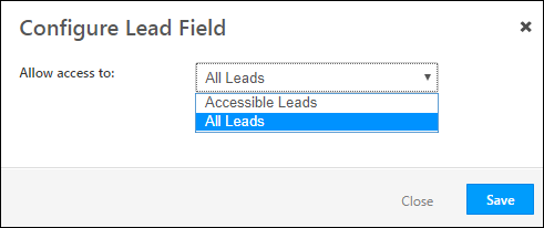 CFS lead type field configurations