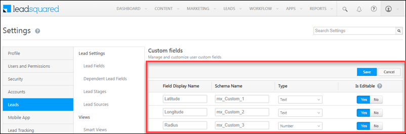user custom fields for check-in