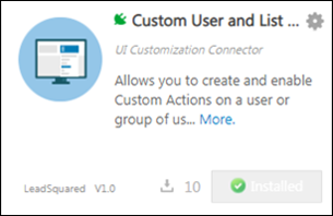 custom user actions connector