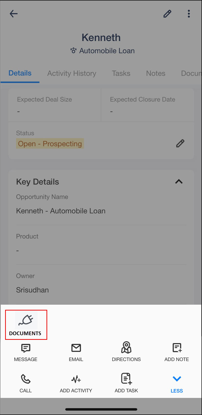 Leadsquared - Custom Opportunity Actions Connector Mobile