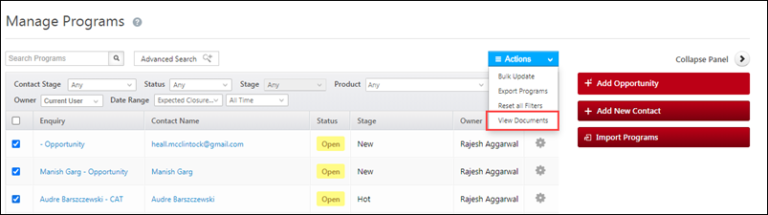 Custom Opportunity Actions Connector - Help & Support
