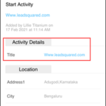 LeadSquared Mobile App updates