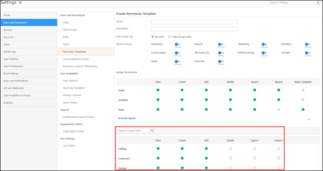 Organization Settings - Advanced Configuration - Help & Support