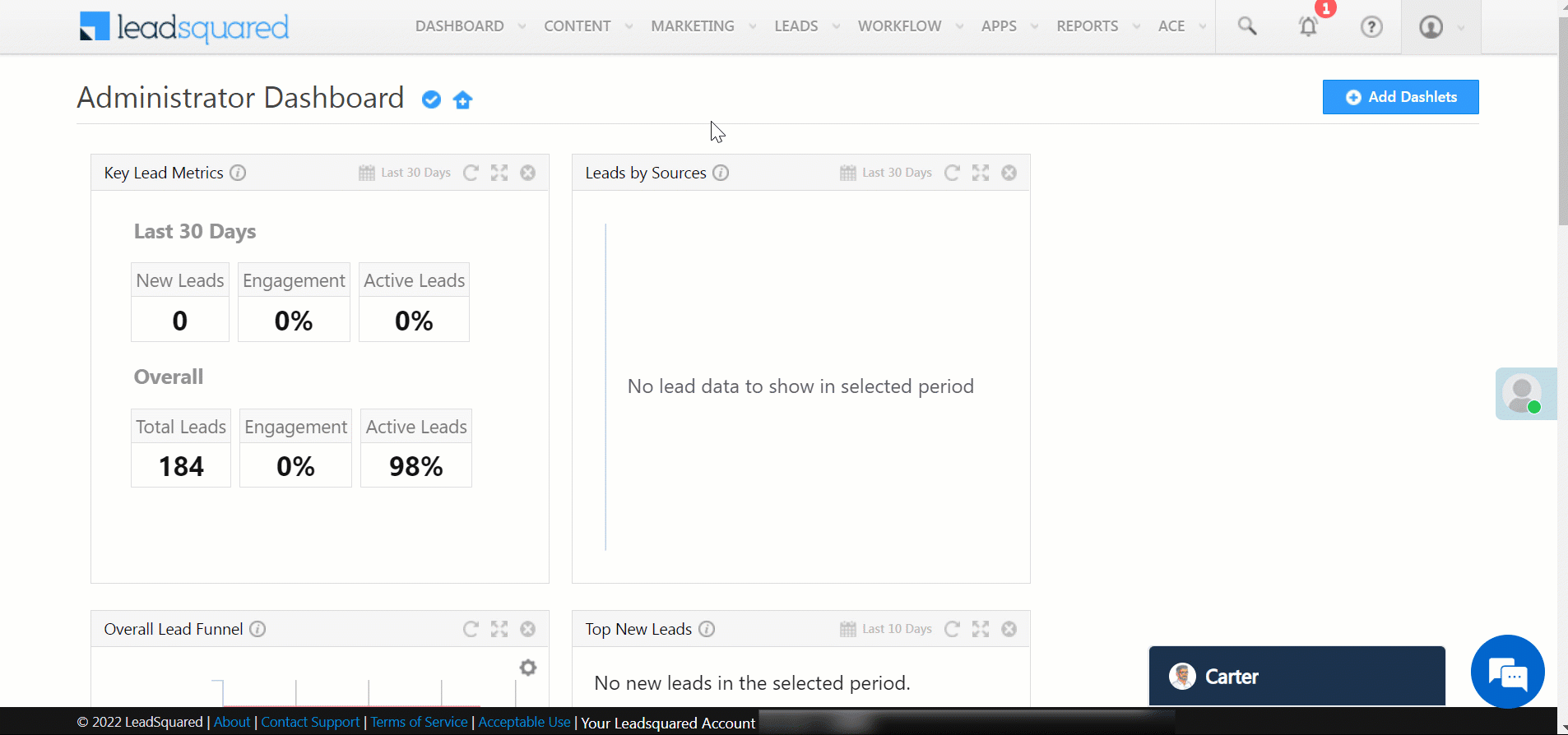 LeadSquared - Bee editor navigation