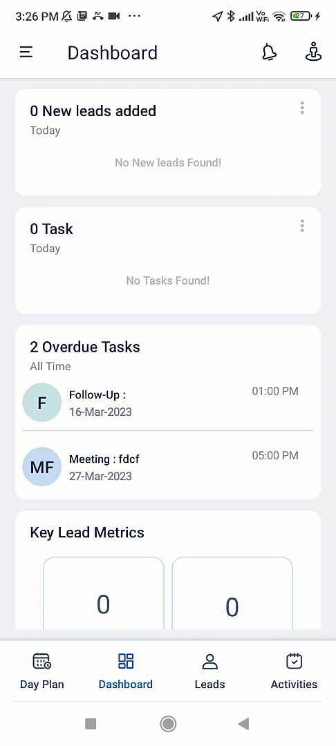 LeadSquared - Show templates on mobile