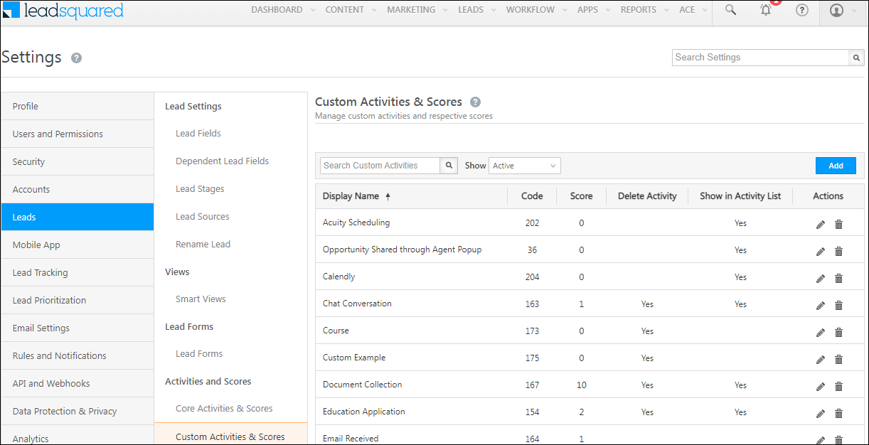 getting started custom activities and scores