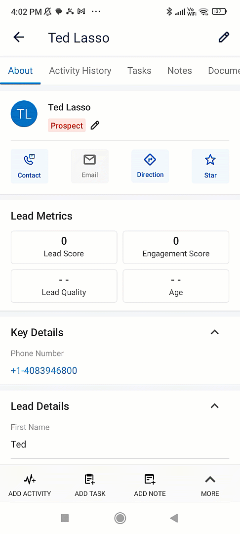 LeadSquared - View call recording on mobile