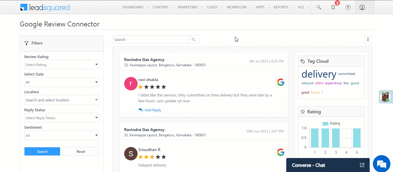 LeadSquared Google Reviews Connector