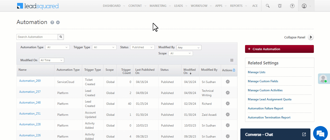 LeadSquared Service CRM