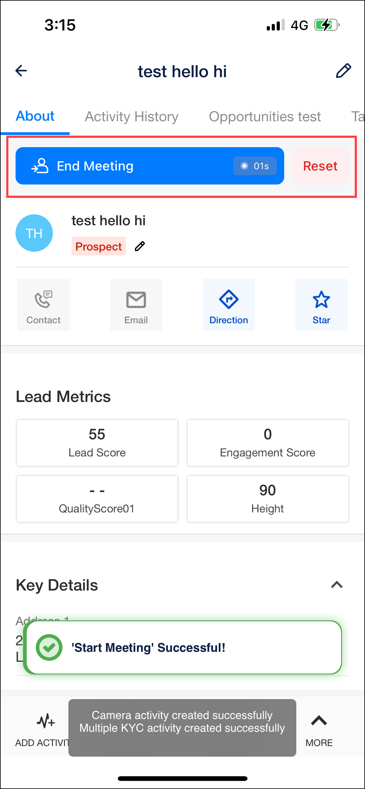 LeadSquared - Lead Check-out