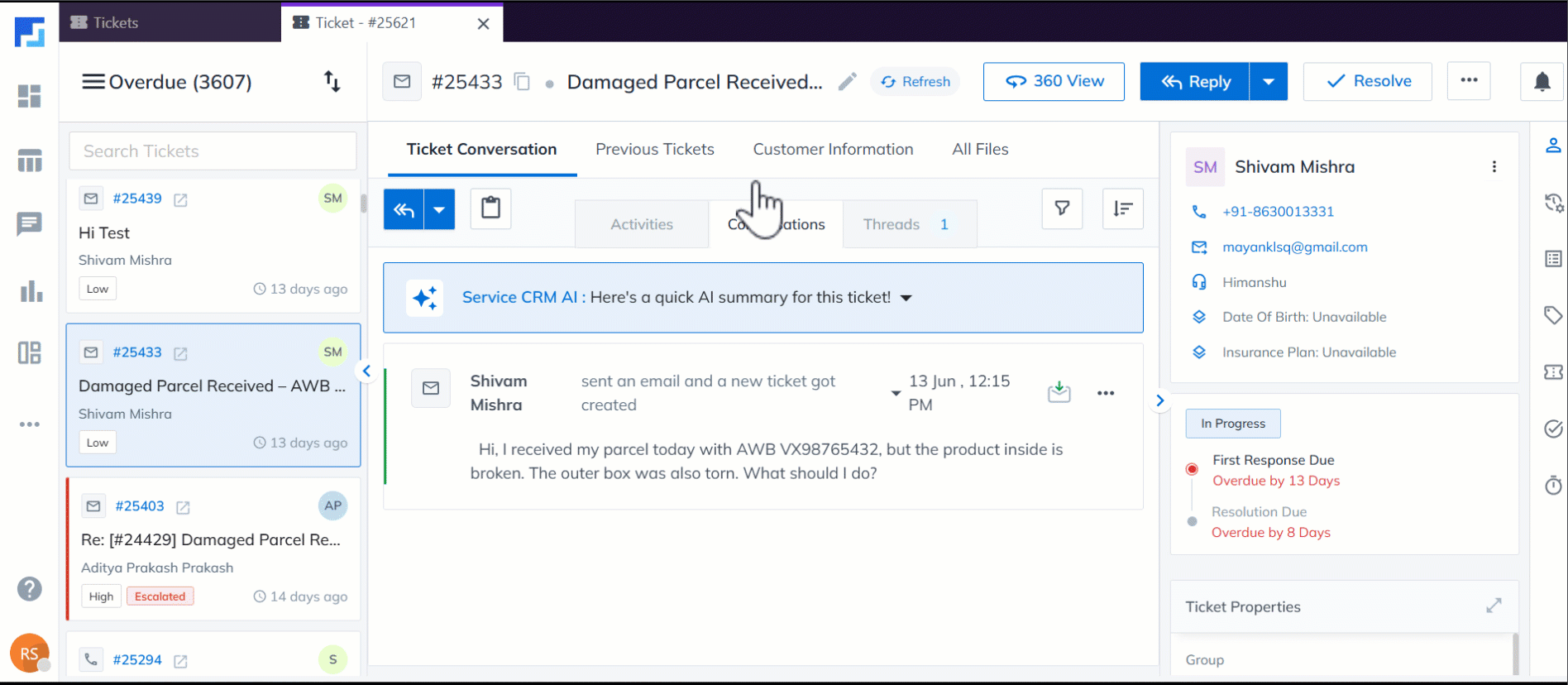 LeadSquared Service CRM
