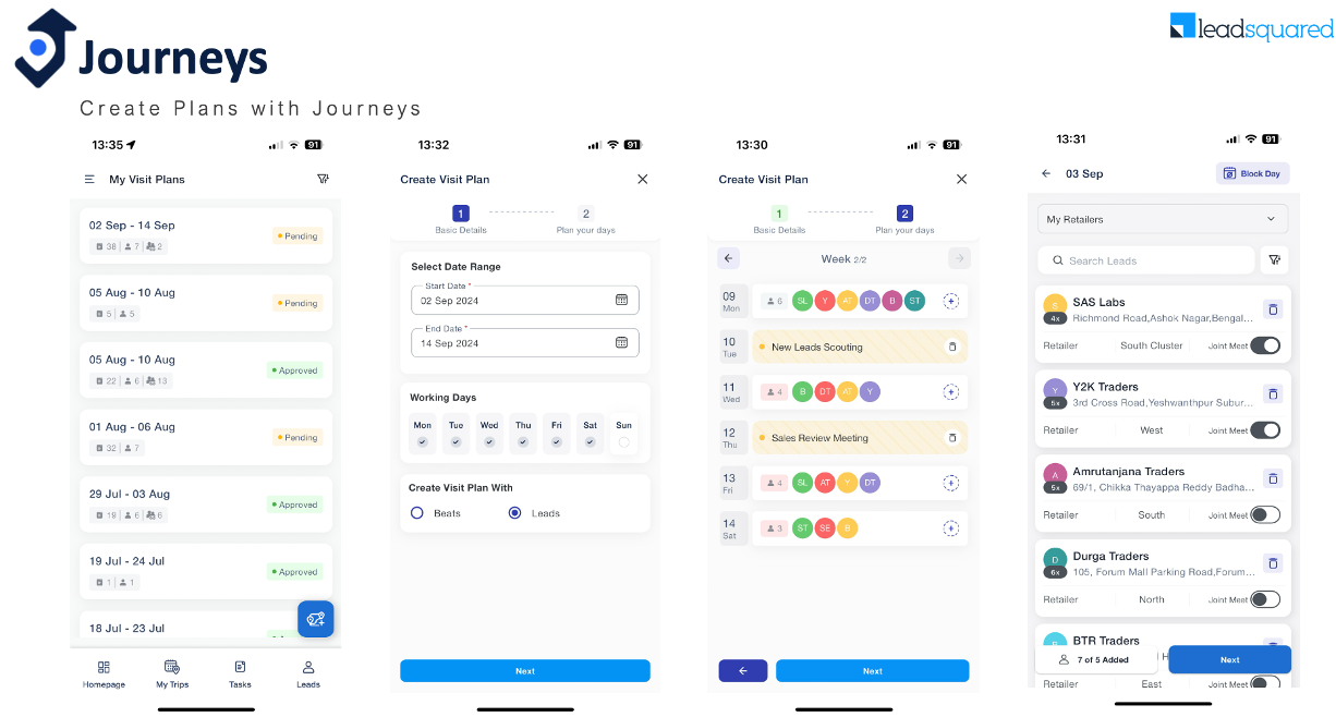 LeadSquared Mobile App. Field Sales Automation.