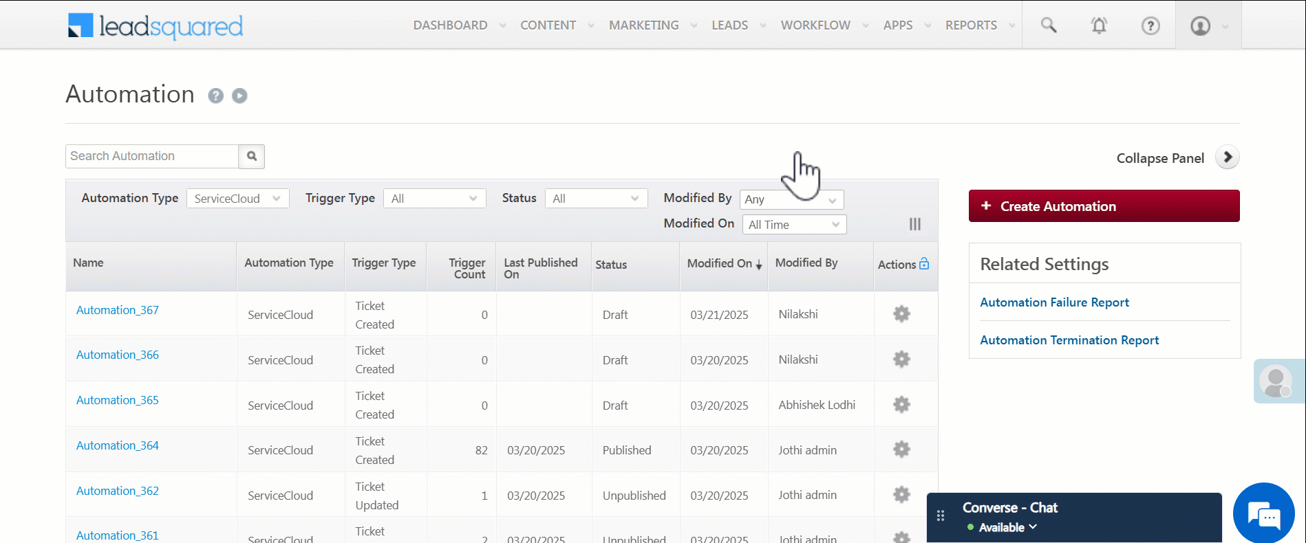 LeadSquared Service CRM