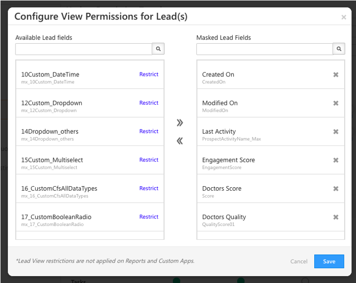 Leadsquared - Permission Templates