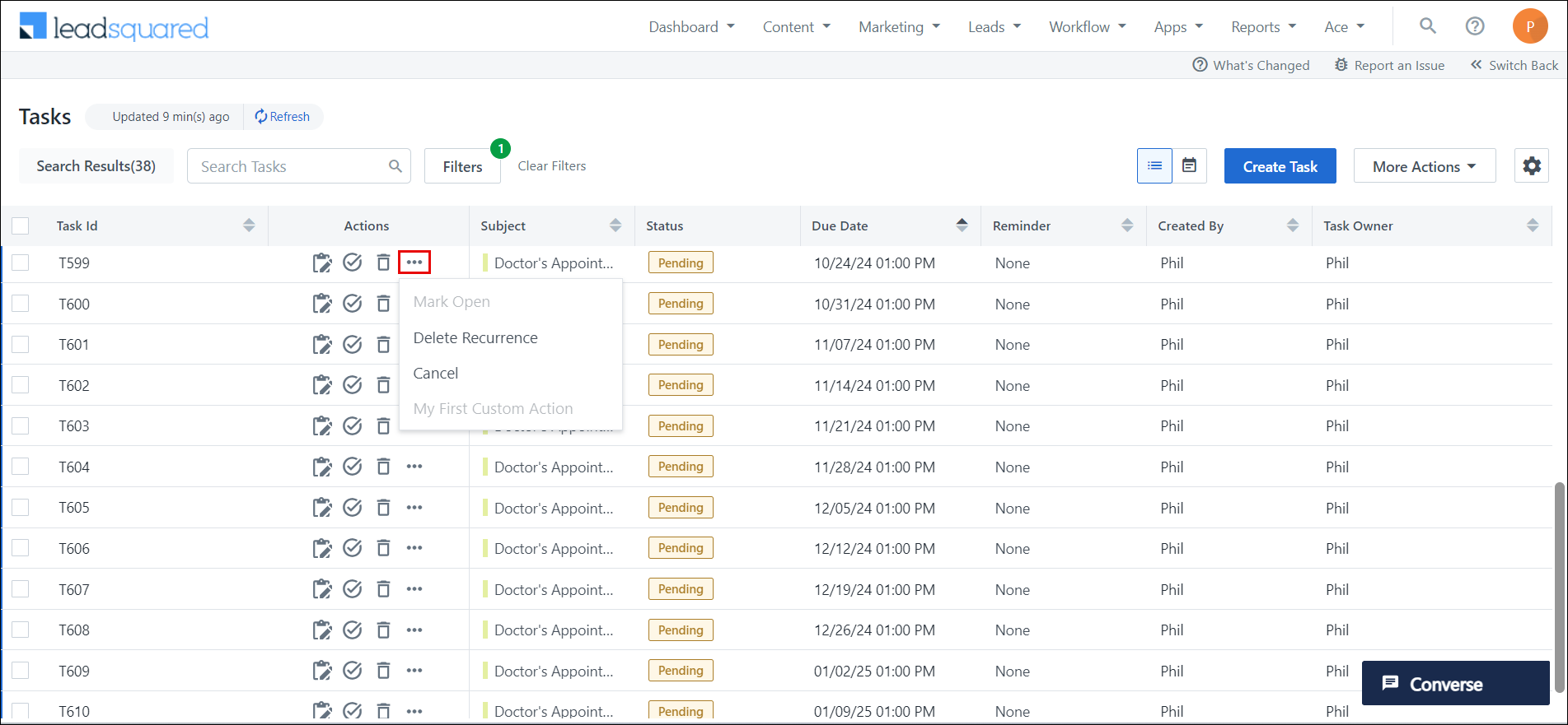 Leadsquared - Task Management