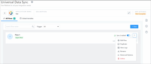 Universal Data Sync (UDS) - Create a Data Flow - Help & Support