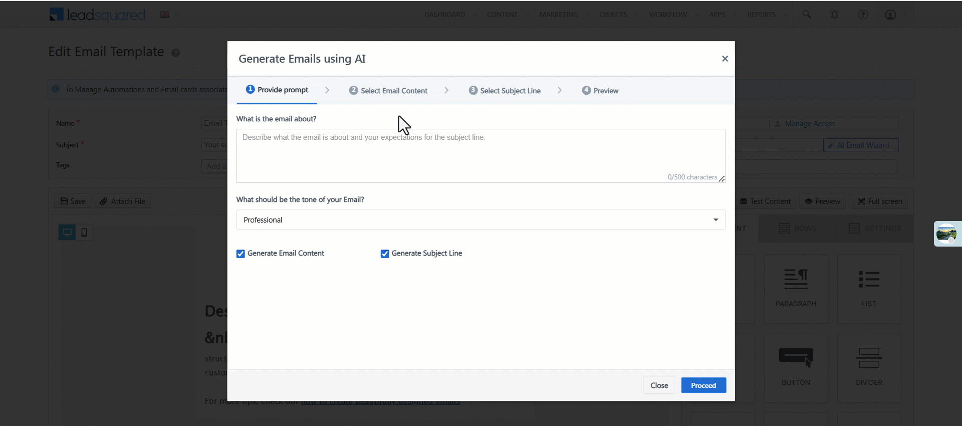 Leadsquared - GenAI in Emails