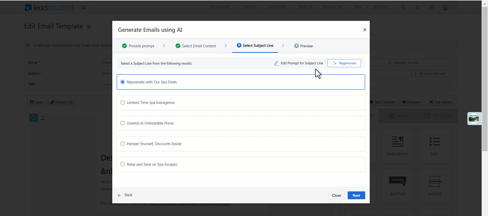 Leadsquared - GenAI in Emails