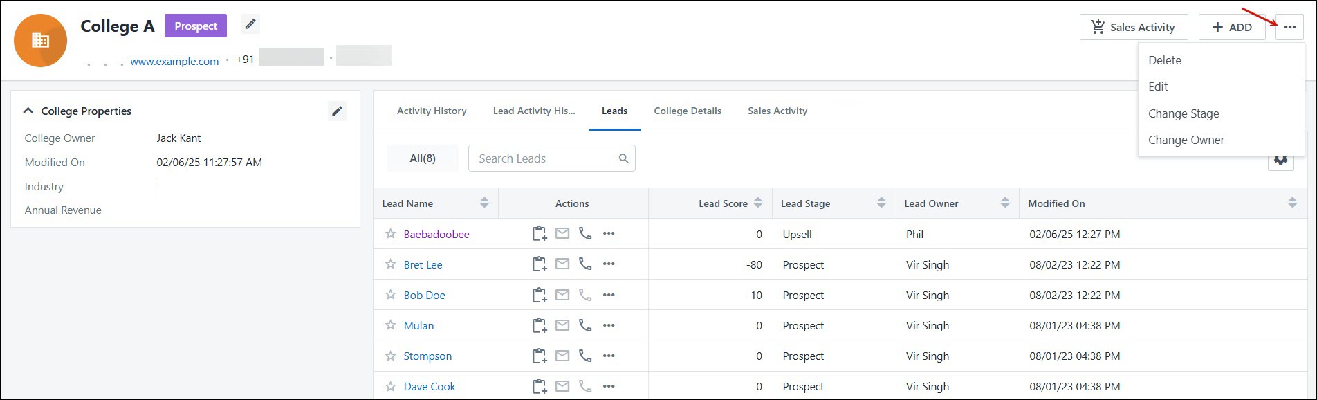 Leadsquared - Account Details