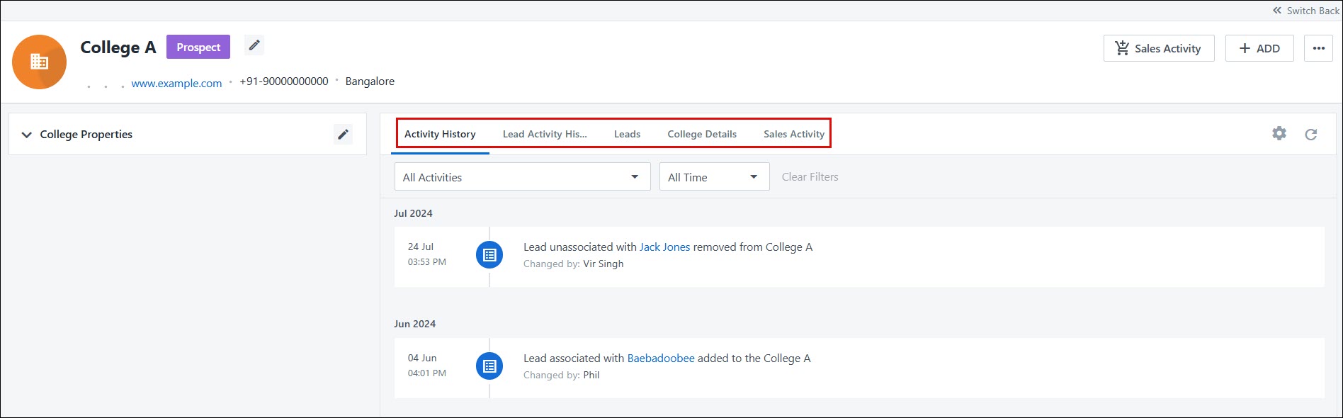 Leadsquared - Account Details