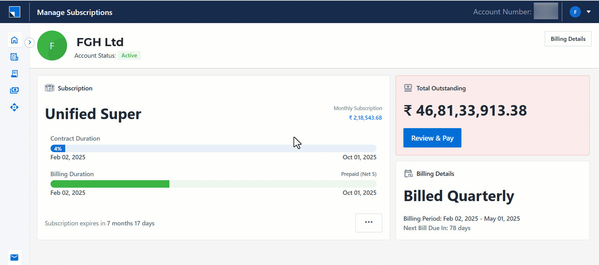 Leadsquared - Subscription Management