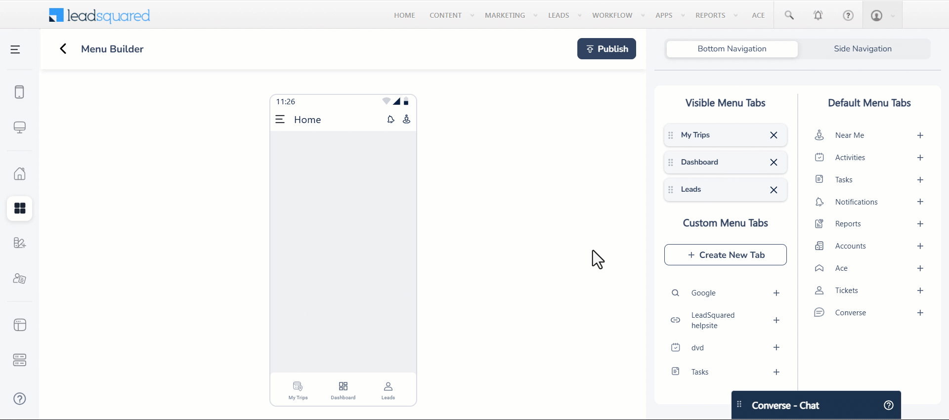 Leadsquared - SIERA as Landing Page