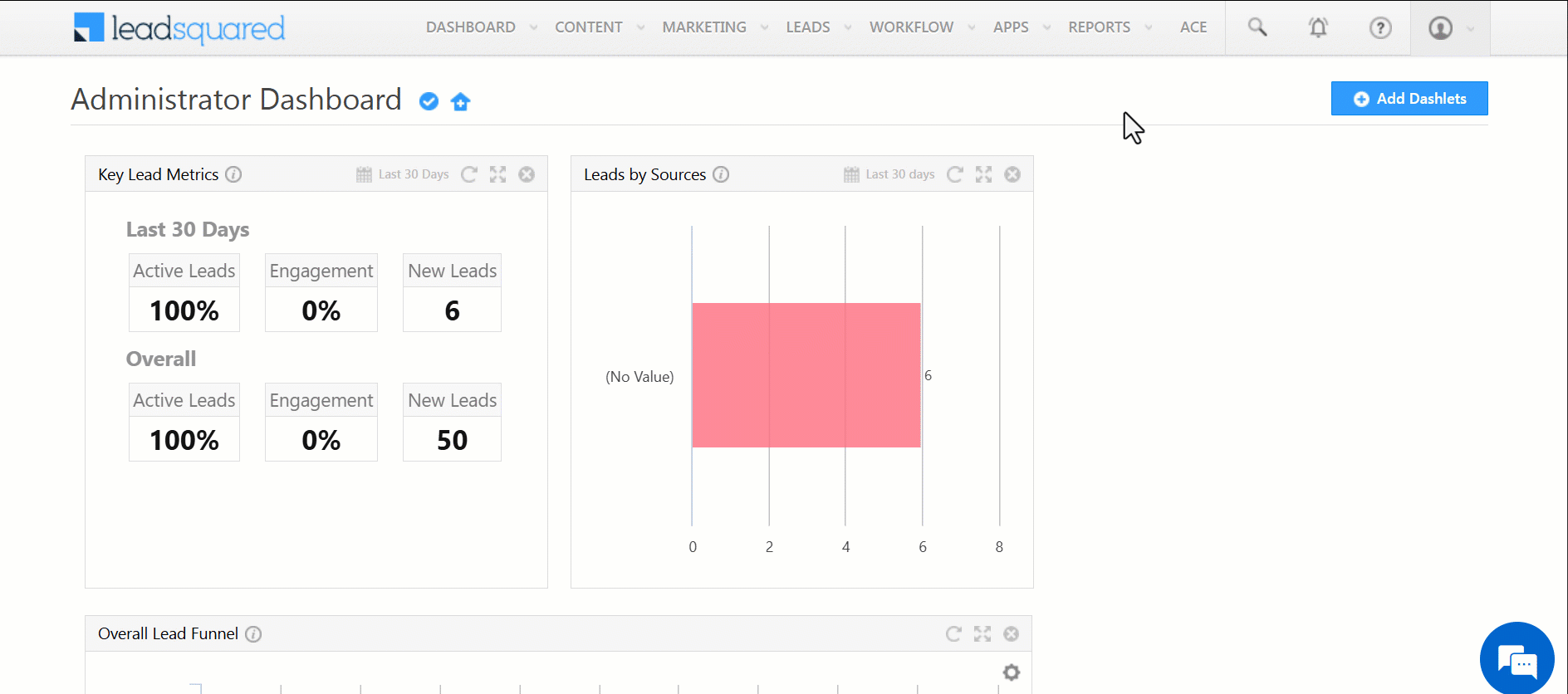Navigate to ace dashboard